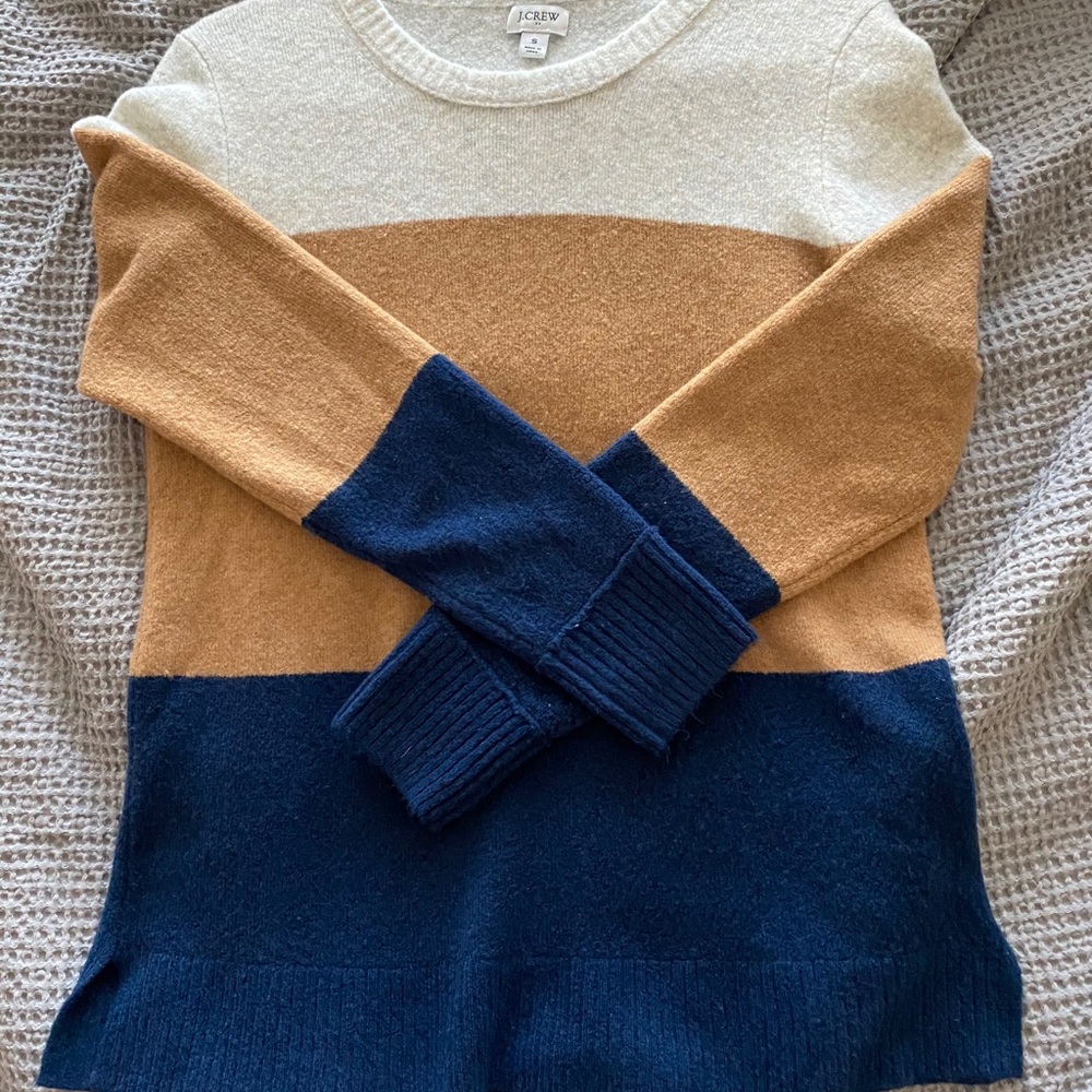 Color block sweater.